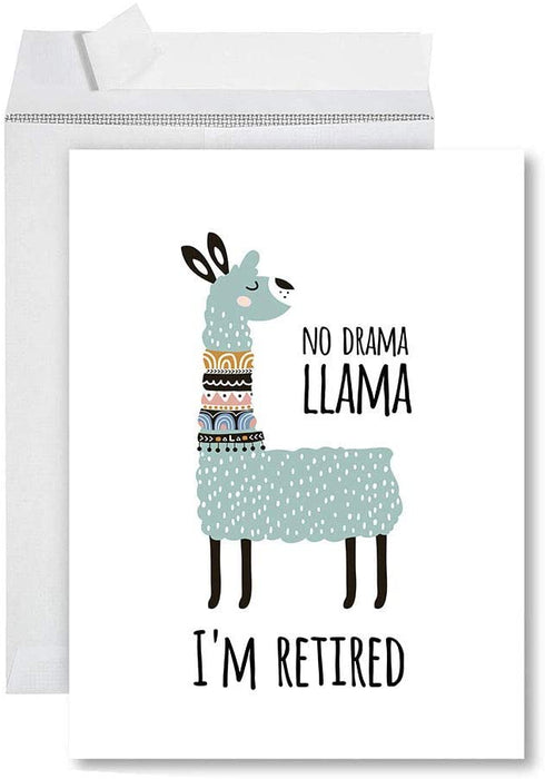 Funny Jumbo Retirement Card With Envelope, Greeting Card, For Coworker or Boss-Set of 1-Andaz Press-Thanks for Making Our Days Not Shit-