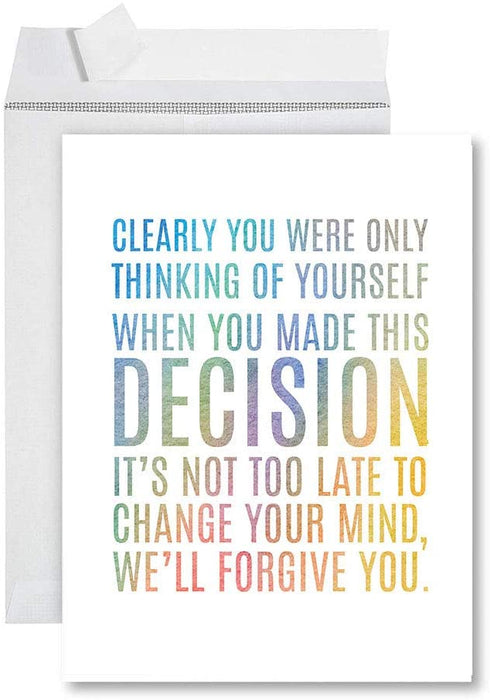 Funny Jumbo Retirement Card With Envelope, Greeting Card, For Coworker or Boss-Set of 1-Andaz Press-Thanks for Making Our Days Not Shit-