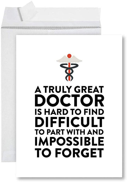 Funny Jumbo Retirement Card With Envelope Greeting Card For Essential Workers-Set of 1-Andaz Press-Seen It Smelled It Touched It Retired Nurse-