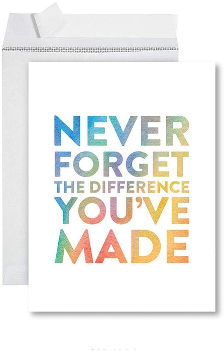 Funny Jumbo Retirement Card With Envelope Greeting Card For Essential Workers-Set of 1-Andaz Press-Seen It Smelled It Touched It Retired Nurse-