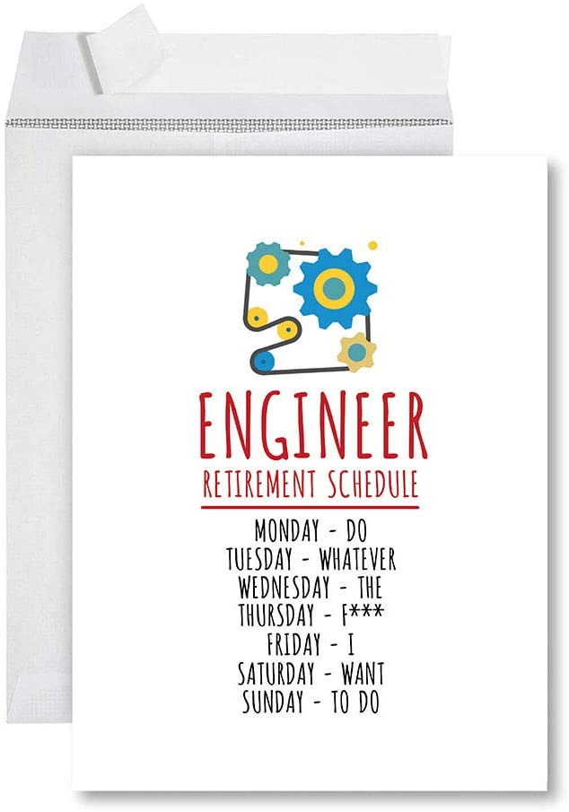 Funny Jumbo Retirement Card With Envelope Greeting Card For Essential Workers-Set of 1-Andaz Press-Seen It Smelled It Touched It Retired Nurse-