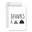 Funny Jumbo Thank You Card With Envelope, Greeting Card-Set of 1-Andaz Press-Thank You Gold Heart-