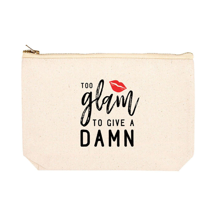 Funny Makeup Bag Canvas Cosmetic Bag with Zipper Makeup Pouch Design 1-Set of 1-Andaz Press-Cute Eyelashes-