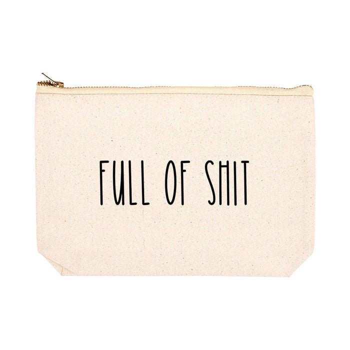 Funny Makeup Bag Canvas Cosmetic Bag with Zipper Makeup Pouch Design 1-Set of 1-Andaz Press-Cute Eyelashes-