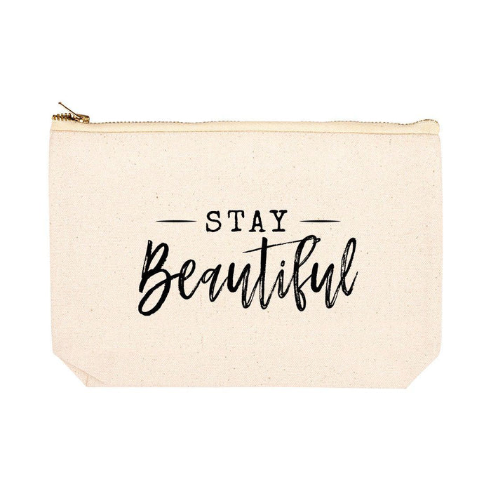 Funny Makeup Bag Canvas Cosmetic Bag with Zipper Makeup Pouch Design 1-Set of 1-Andaz Press-Cute Eyelashes-