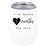 Funny Mother's Day Wine Tumbler with Lid 12 Oz Stemless Stainless Steel Insulated-Set of 1-Andaz Press-Because Mommin Ain't Easy-