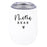 Funny Mother's Day Wine Tumbler with Lid 12 Oz Stemless Stainless Steel Insulated-Set of 1-Andaz Press-Because Mommin Ain't Easy-