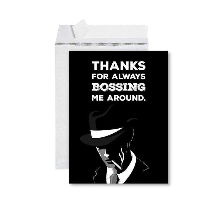 Funny National Boss's Day Jumbo Card, Blank Greeting Card with Envelope-Set of 1-Andaz Press-Awesome Boss-