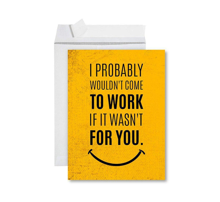Funny National Boss's Day Jumbo Card, Blank Greeting Card with Envelope-Set of 1-Andaz Press-Awesome Boss-