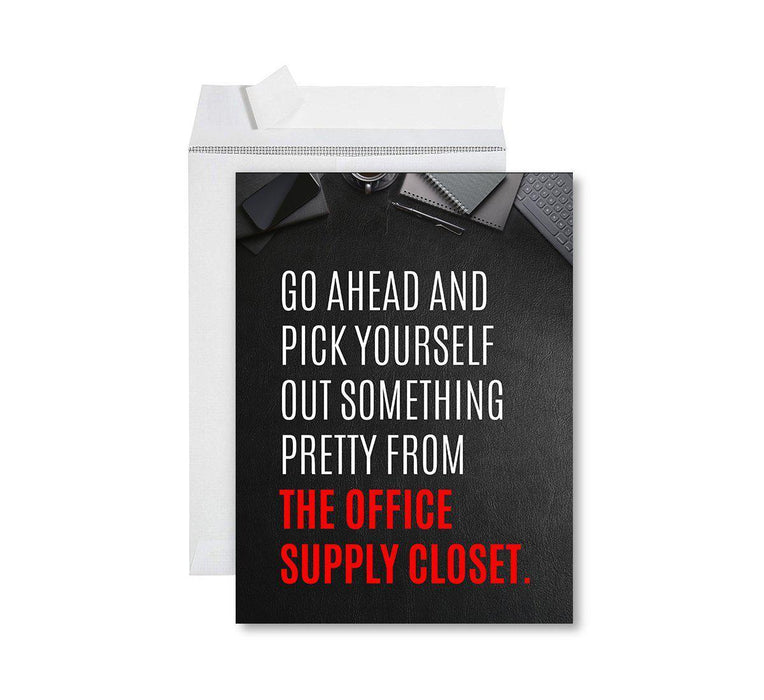 Funny National Boss's Day Jumbo Card, Blank Greeting Card with Envelope-Set of 1-Andaz Press-Awesome Boss-