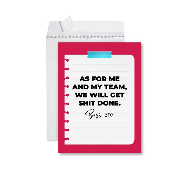 Funny National Boss's Day Jumbo Card, Blank Greeting Card with Envelope-Set of 1-Andaz Press-Awesome Boss-