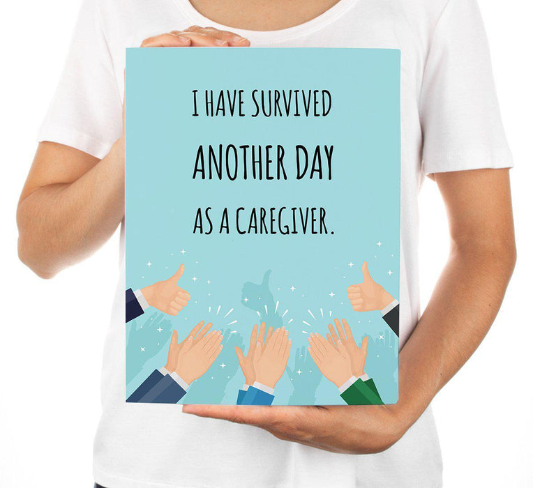 Funny National Caregivers Day Jumbo Card, Blank Greeting Card with Envelope For Caregiver-Set of 1-Andaz Press-Another Day As A Caregiver-