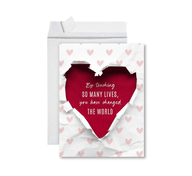 Funny National Caregivers Day Jumbo Card, Blank Greeting Card with Envelope For Caregiver-Set of 1-Andaz Press-You Have Changed The World-