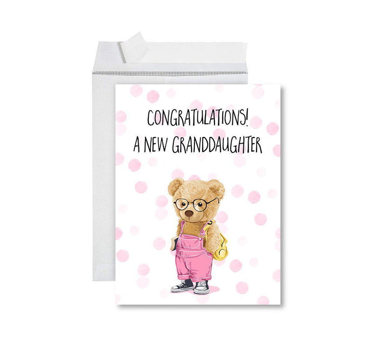 Funny National Grandparents Day Jumbo Card, Blank Greeting Card with Envelope-Set of 1-Andaz Press-Thank You Grandma-