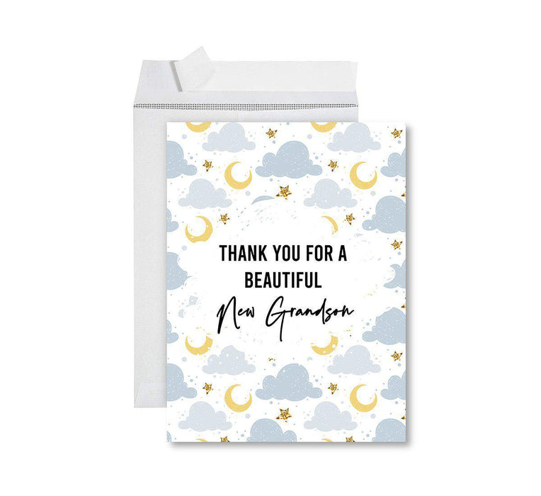 Funny National Grandparents Day Jumbo Card, Blank Greeting Card with Envelope-Set of 1-Andaz Press-Thank You Grandma-