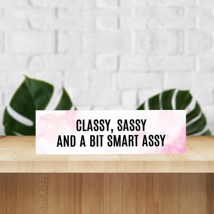 Funny Office Desk Plate, Acrylic Plate for Desk Decorations Design 2-Set of 1-Andaz Press-Smart Assy-