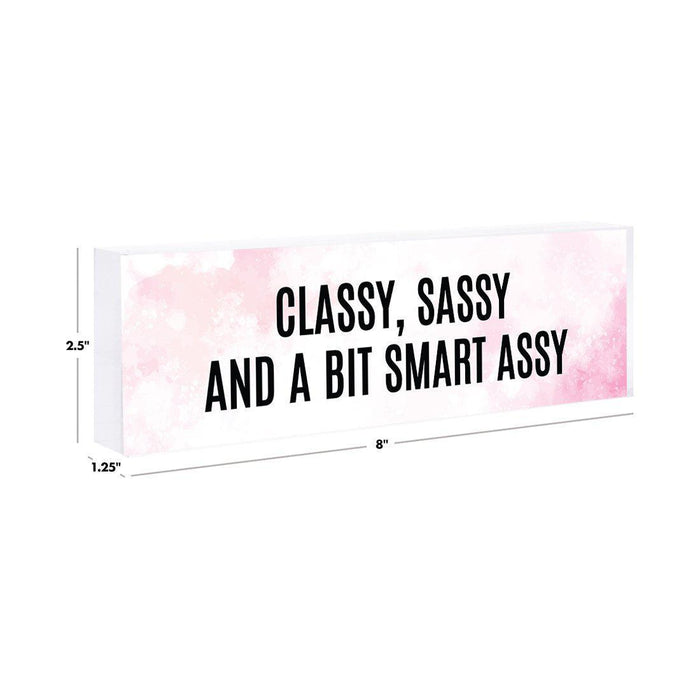 Funny Office Desk Plate, Acrylic Plate for Desk Decorations Design 2-Set of 1-Andaz Press-Smart Assy-