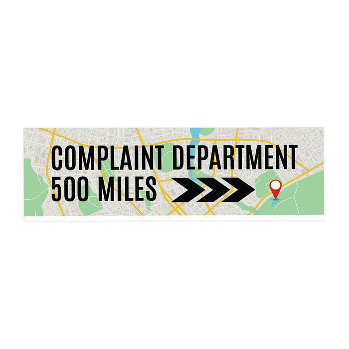 Funny Office Desk Plate, Acrylic Plate for Desk Decorations Design 2-Set of 1-Andaz Press-Complaint Department-