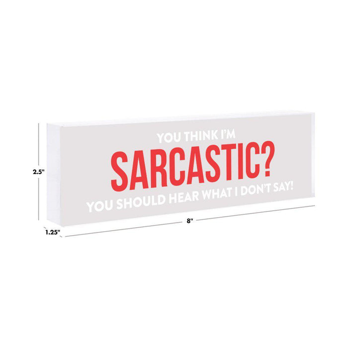 Funny Office Desk Plate, Acrylic Plate for Desk Decorations Design 3-Set of 1-Andaz Press-Sarcastic-