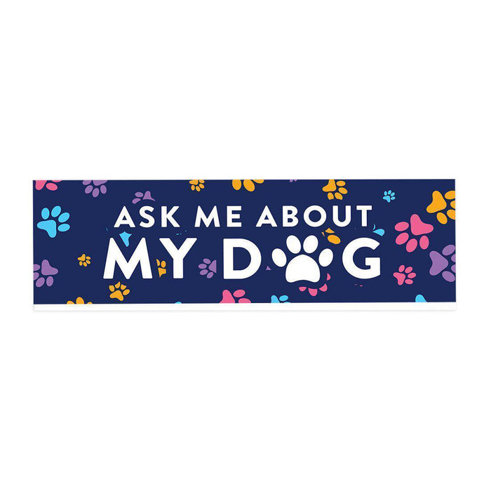 Funny Office Desk Plate, Acrylic Plate for Desk Decorations Design 3-Set of 1-Andaz Press-Ask Me About My Dog-