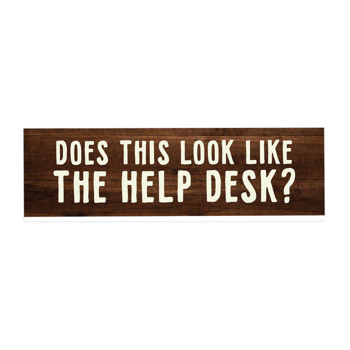 Funny Office Desk Plate, Acrylic Plate for Desk Decorations Design 4-Set of 1-Andaz Press-Does This Look Like The Help Desk-