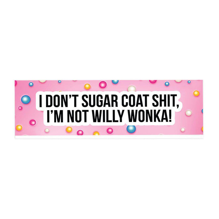 Funny Office Desk Plate, Acrylic Plate for Desk Decorations Design 4-Set of 1-Andaz Press-I Don't Sugar Coat Shit-