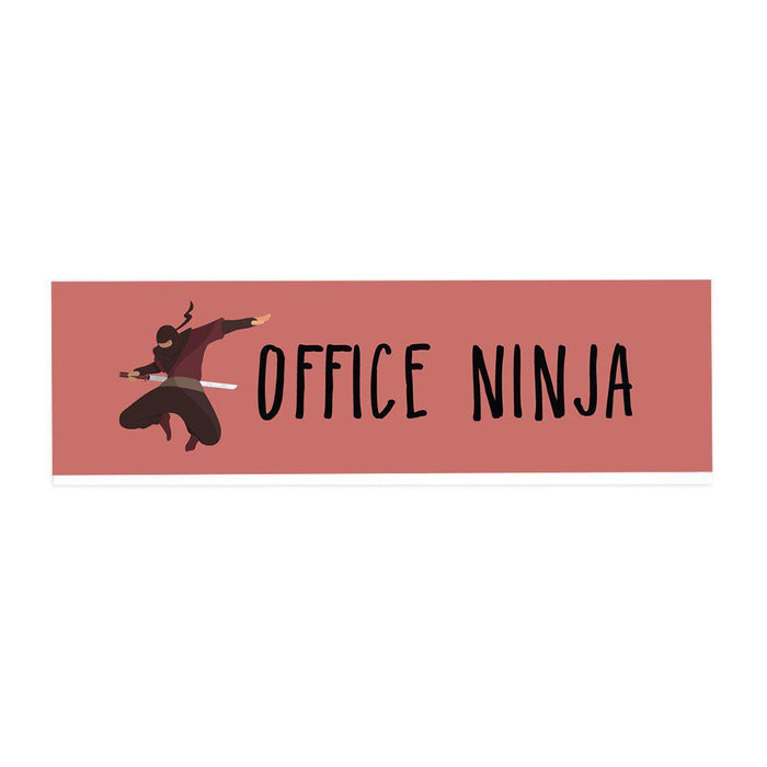 Funny Office Desk Plate, Acrylic Plate for Desk Decorations Design 4-Set of 1-Andaz Press-Office Ninja-