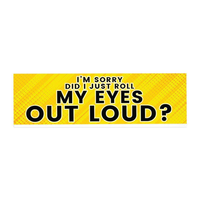 Funny Office Desk Plate, Acrylic Plate for Desk Decorations Design 4-Set of 1-Andaz Press-Roll My Eyes Out Loud-