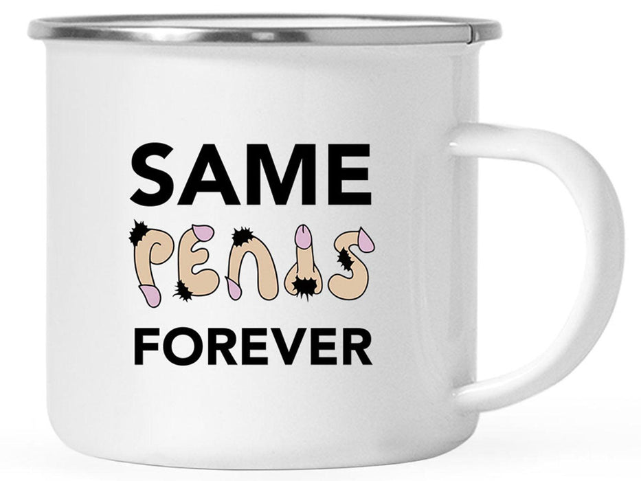 Funny Penis Campfire Coffee Mug Gift – 6 Designs-Set of 1-Andaz Press-Same Penis Forever-