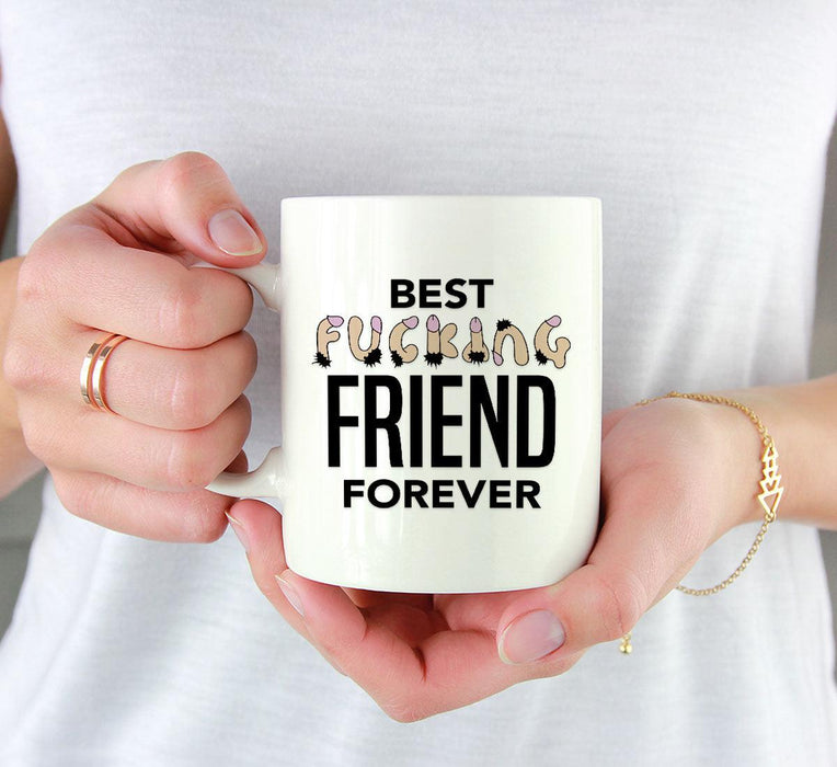 Funny Penis Coffee Mug Gift  – 6 Designs-Set of 1-Andaz Press-Best Fucking Friend Forever-