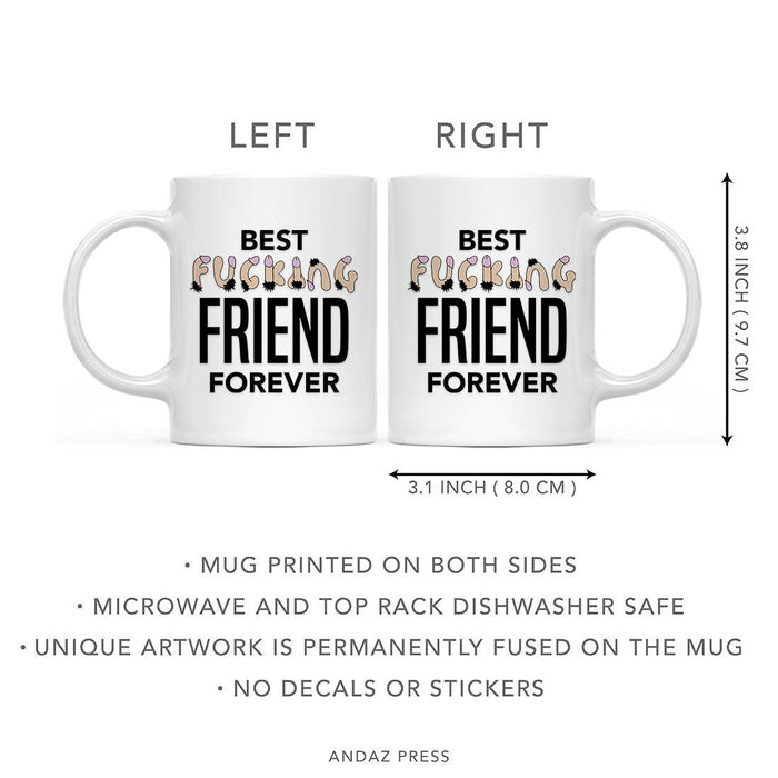 Funny Penis Coffee Mug Gift  – 6 Designs-Set of 1-Andaz Press-Best Fucking Friend Forever-