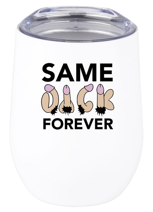 Funny Penis Wine Tumbler with Lid 12oz Stemless Stainless Steel Insulated Tumbler - 6 Designs-Set of 1-Andaz Press-Best Fucking Friend Forever-