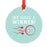 Funny Pregnancy Round Metal Christmas Ornaments, Includes Ribbon and Gift Bag-Set of 1-Andaz Press-Sperm Egg Graphic-