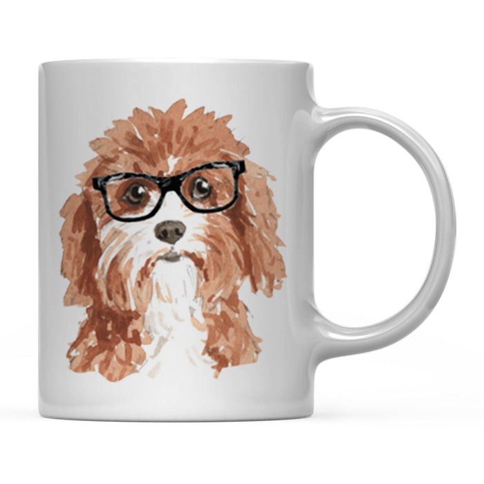 Funny Preppy Dog Art Coffee Mug-Set of 1-Andaz Press-English Pointer in Black Glasses-