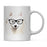 Funny Preppy Dog Art Coffee Mug-Set of 1-Andaz Press-English Pointer in Black Glasses-
