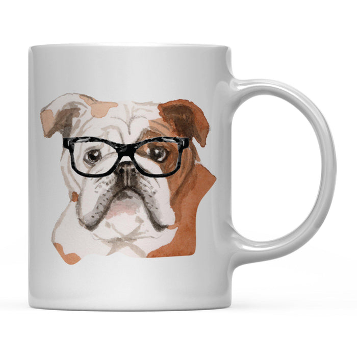 Funny Preppy Dog Art Coffee Mug-Set of 1-Andaz Press-English Pointer in Black Glasses-