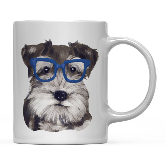 Funny Preppy Dog Art Coffee Mug-Set of 1-Andaz Press-English Pointer in Black Glasses-