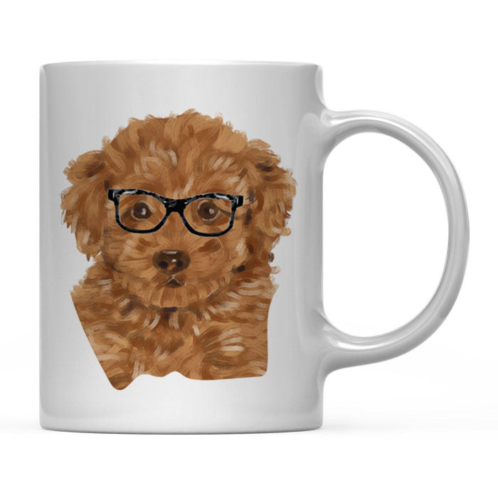 Funny Preppy Dog Art Coffee Mug-Set of 1-Andaz Press-English Pointer in Black Glasses-
