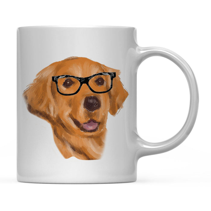 Funny Preppy Dog Art Coffee Mug-Set of 1-Andaz Press-English Pointer in Black Glasses-
