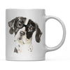 Funny Preppy Dog Art Coffee Mug-Set of 1-Andaz Press-English Pointer in Black Glasses-