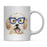 Funny Preppy Dog Art Coffee Mug-Set of 1-Andaz Press-Golden Doodle in Blue Glasses-