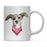 Funny Preppy Dog Art Coffee Mug-Set of 1-Andaz Press-Italian Greyhound in Red Scarf-