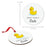 Funny Pun Round MDF Wood Christmas Tree Ornament-Set of 1-Andaz Press-Duck-