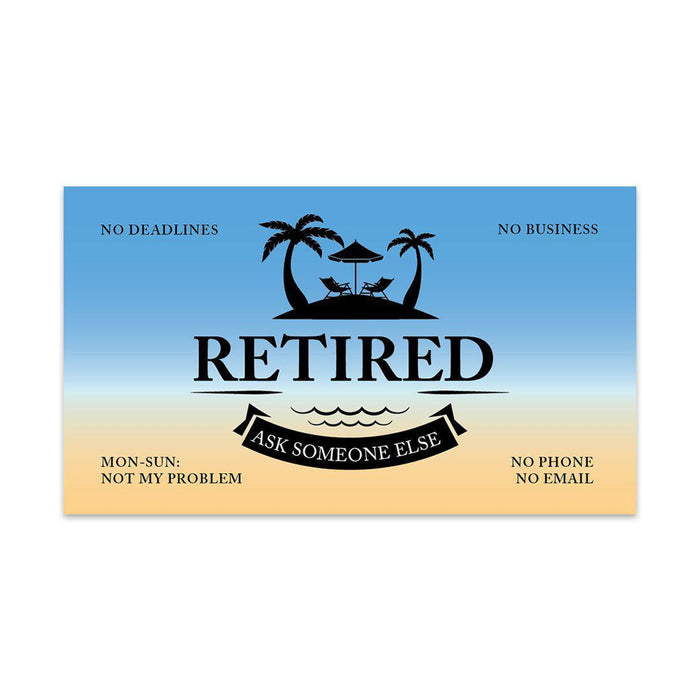 Funny Retirement Business Cards, Retired Business Cards for Men, Women, Employees-Set of 100-Andaz Press-Gainfully Unemployed and Proud of It-
