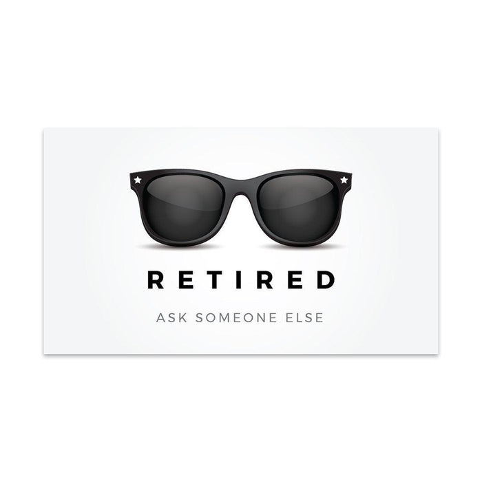 Funny Retirement Business Cards, Retired Business Cards for Men, Women, Employees-Set of 100-Andaz Press-Gainfully Unemployed and Proud of It-