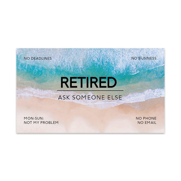 Funny Retirement Business Cards, Retired Business Cards for Men, Women, Employees-Set of 100-Andaz Press-Gainfully Unemployed and Proud of It-