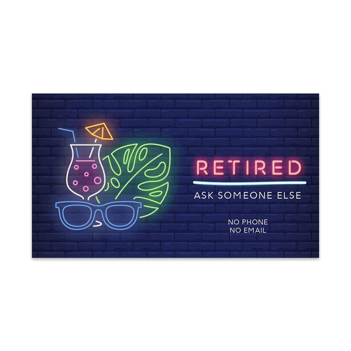Funny Retirement Business Cards, Retired Business Cards for Men, Women, Employees-Set of 100-Andaz Press-Ask Someone Else Cocktail-