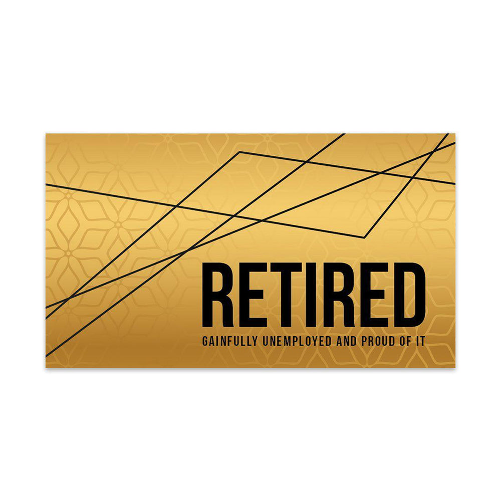 Funny Retirement Business Cards, Retired Business Cards for Men, Women, Employees-Set of 100-Andaz Press-Gainfully Unemployed and Proud of It-