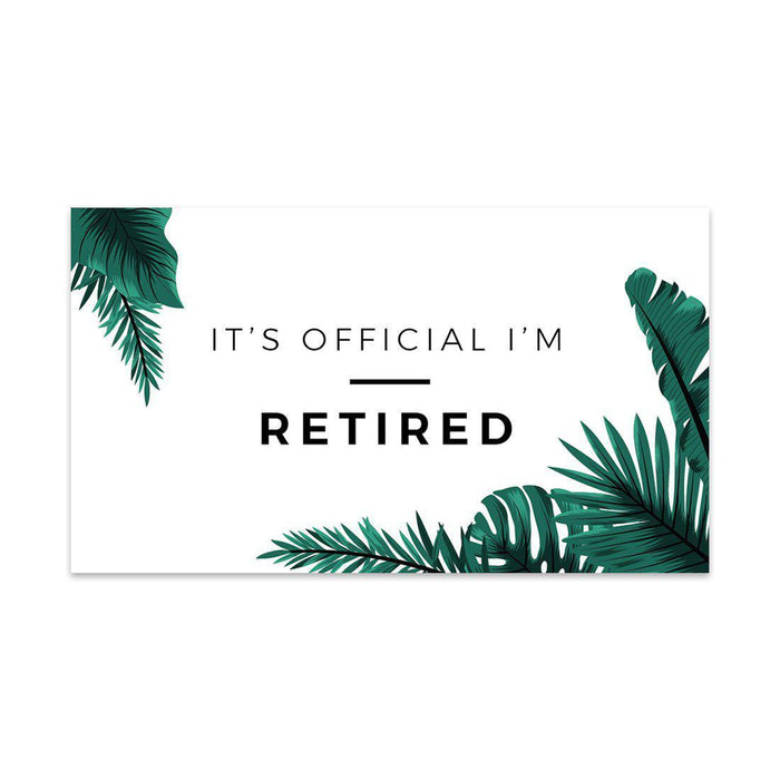 Funny Retirement Business Cards, Retired Business Cards for Men, Women, Employees-Set of 100-Andaz Press-It's Official I'm Retired-