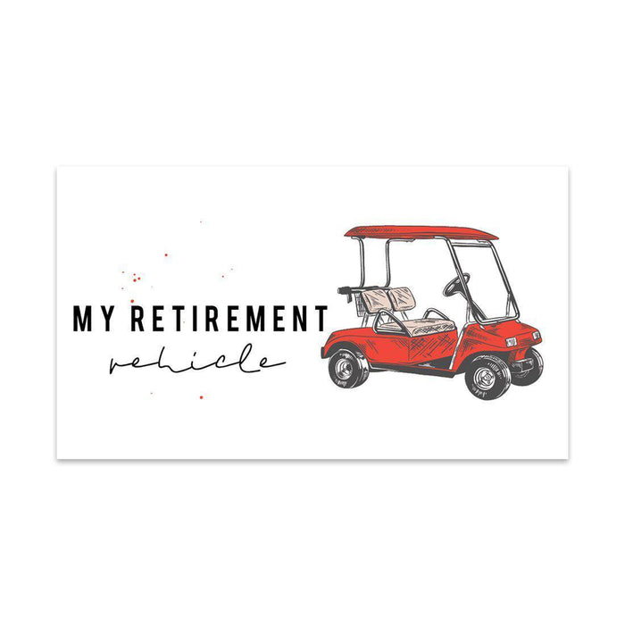 Funny Retirement Business Cards, Retired Business Cards for Men, Women, Employees-Set of 100-Andaz Press-My Retirement Vehicle-